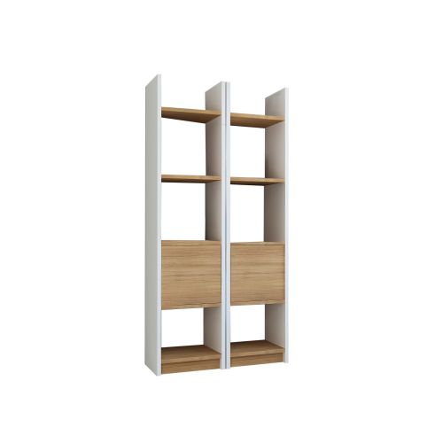 Woody Fashion Polica za knjige, Esbi 102 - White, Teak slika 4