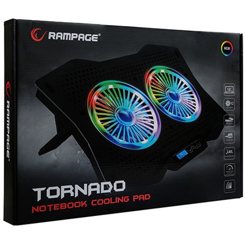 Rampage ad-rc9 tornado (2 ventilatora ) za dijagonale laptopova 10''-18'' slika 5