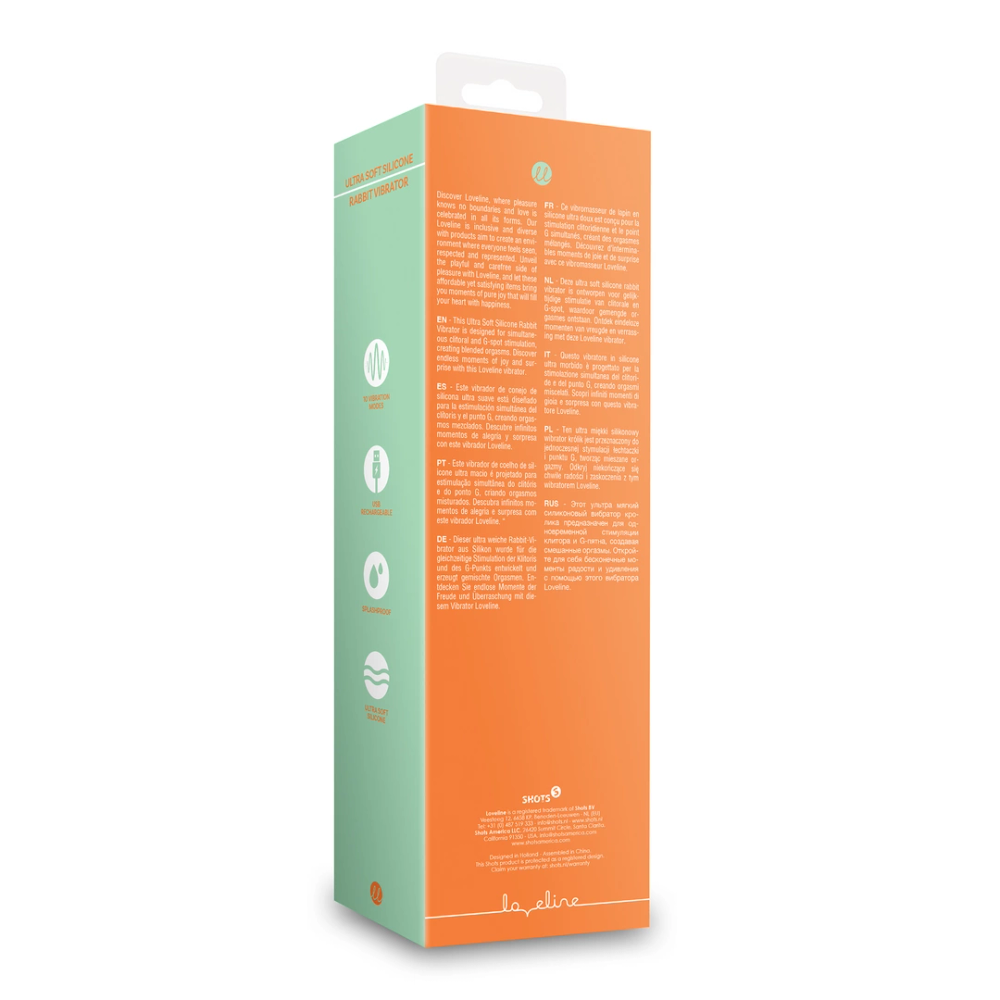 Loveline by Shots Ultra mekani silikonski vibrator rabbit - breskva slika 3