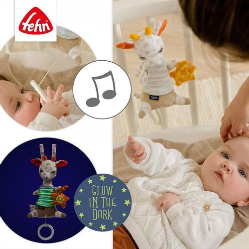 Baby Fehn Mekana mini muzička igračka na potez, Žirafa slika 2