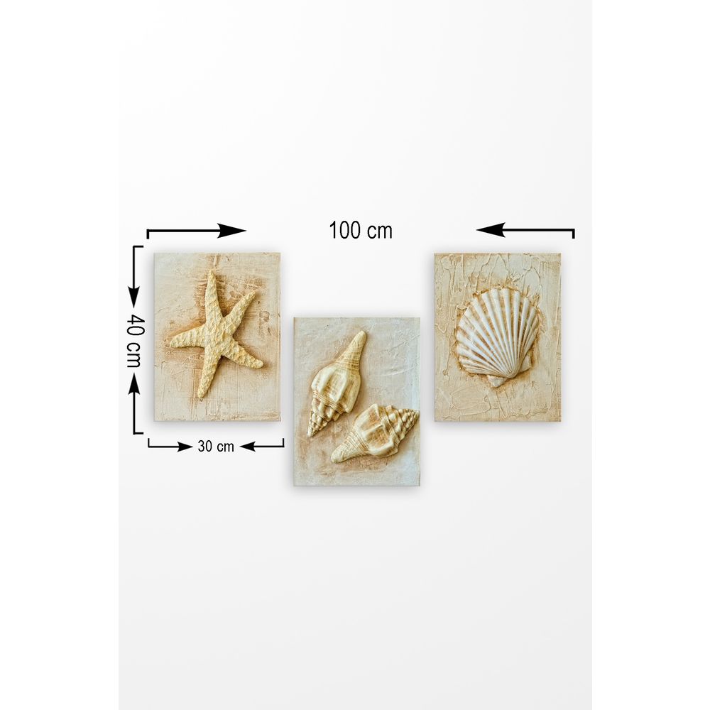 Dekorativna MDF Slika u Boji MDF0097 (Set od 3 Komada) slika 2