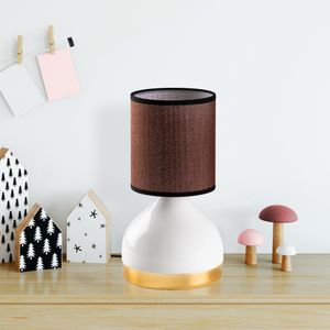 Yıldo - 8004 Bijela i Smeđa Stolna Lampa