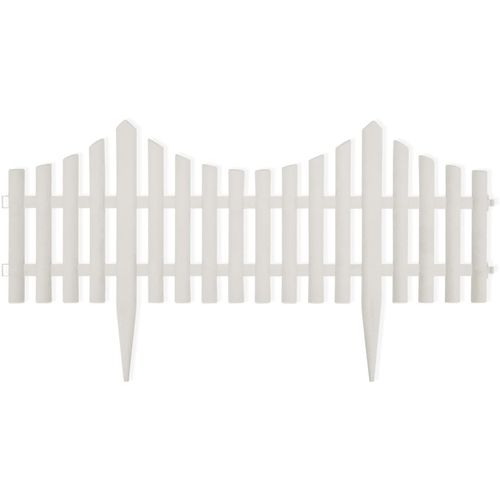 Bijela niska ograda za travnjak 17 kom/10 m slika 36