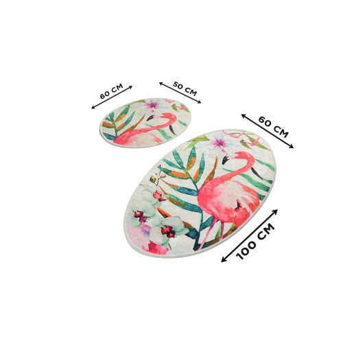 Flam DJT Multicolor Bathmat Set (2 Pieces) slika 3