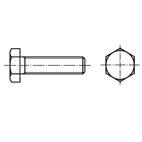 TOOLCRAFT 133923 vijak s šesterokutnom glavom M10 40 mm vanjski šesterokutni DIN 961 čelik galvansko pocinčani 100 St. slika 1