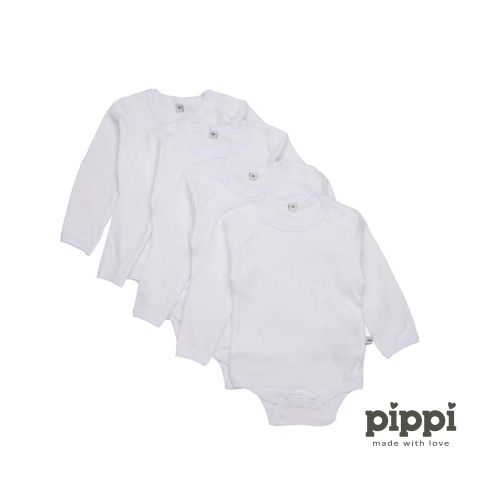 Pippi - Bodi dugi rukav (4 kom), White, vel. 56 slika 2