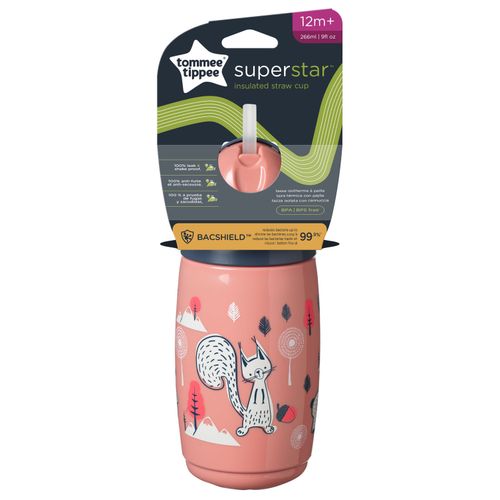 Tommee Tippee Superstar™ "INSULATED" termo čaša sa silikonskom slamkom na izvlačenje, 266 ml, 12MJ+ slika 2