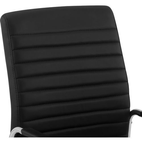 Okretna uredska stolica od tkanine crna slika 12