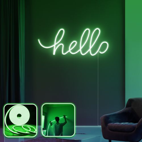 Opviq dekorativna zidna led svjetiljka, Hello - Large - Green slika 2
