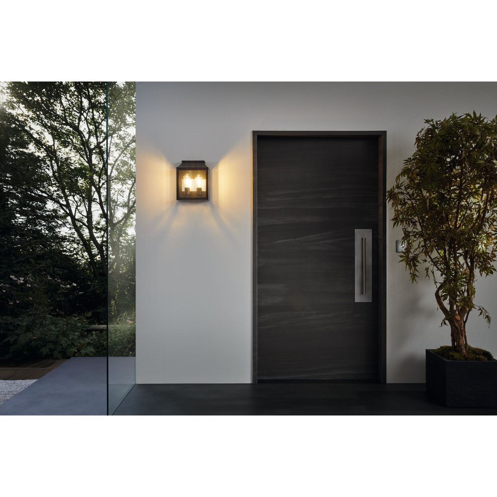 Eglo Soncino Vanjska Zidna Lampa, E27, Aluminij Gus/crna slika 2