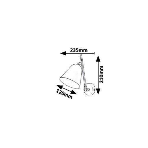 Rabalux Alder zidnaE14 1X MAX 40W bl/zlatna/ bela slika 2