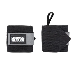 Gorilla Wear Steznik za zglobove Basic 42x8cm - Crno/Sivi, 2kom