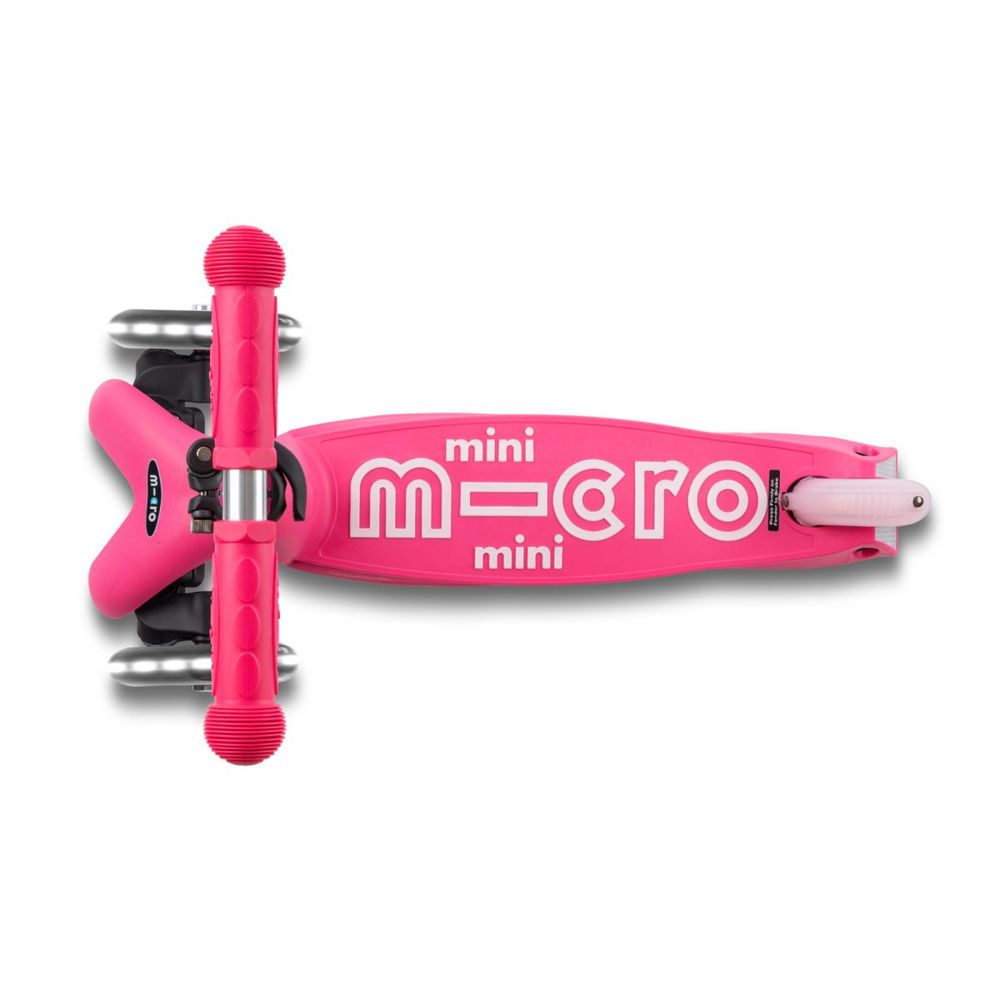 Micro Romobil Mini Deluxe Sklopivi LED, Roze slika 5