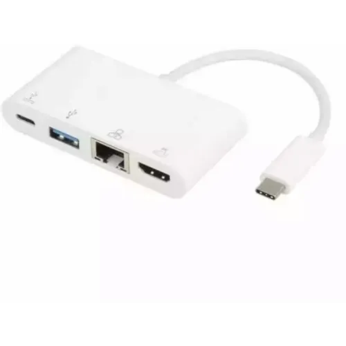 E-Green Adapter USB 3.1 Tip C(M) - HDMI+USB 3.0+Tip C+RJ45(F) slika 1