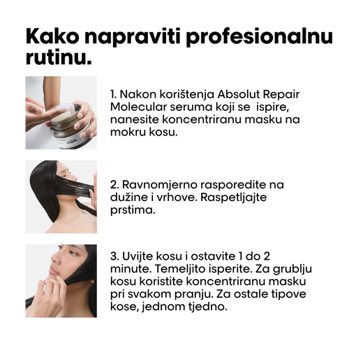 L'Oréal Professionnel Paris Serie Expert Absolut Repair Molecular profesionalna maska 250ml slika 4