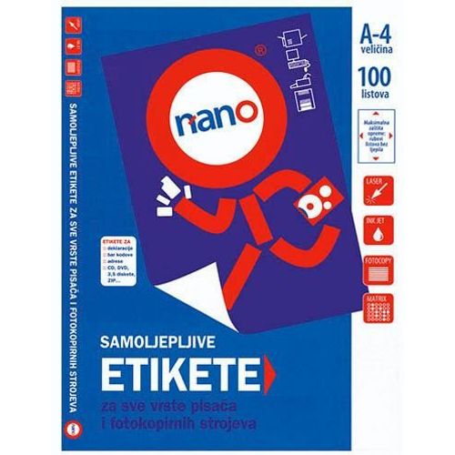 Etikete za laserske i ink-jet pisače, za CD/DVD Nano, N-CD, fi 117 mm, 100/1 slika 2