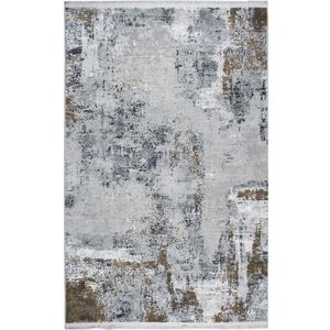 Vr 04 - Sivi, Zlatni Xw Višenamjenski Tepih (80 x 300 cm)