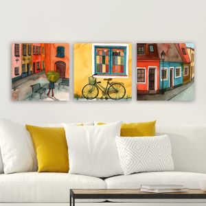 DRPRC18 Multicolor Decorative Canvas Painting (3 Pieces)