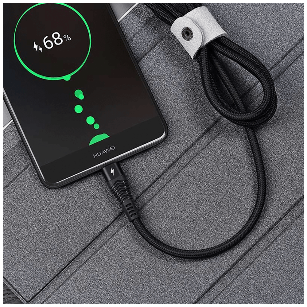 hoco. USB kabl za smartphone, USB type C, 1.2 met., 5 A, crna - U53 5A Flash slika 5