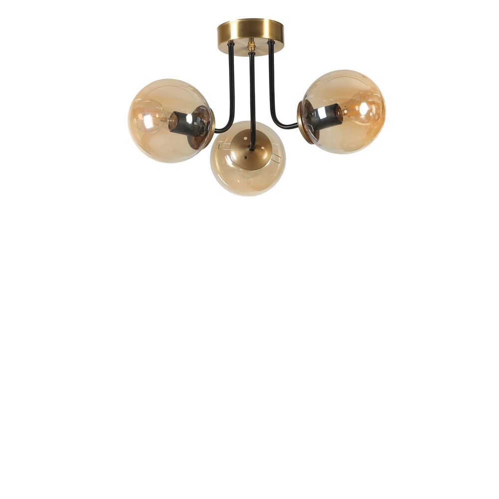 Pablo 3 Lü Eskitme Bal Camlı Avize AmberGold slika 2