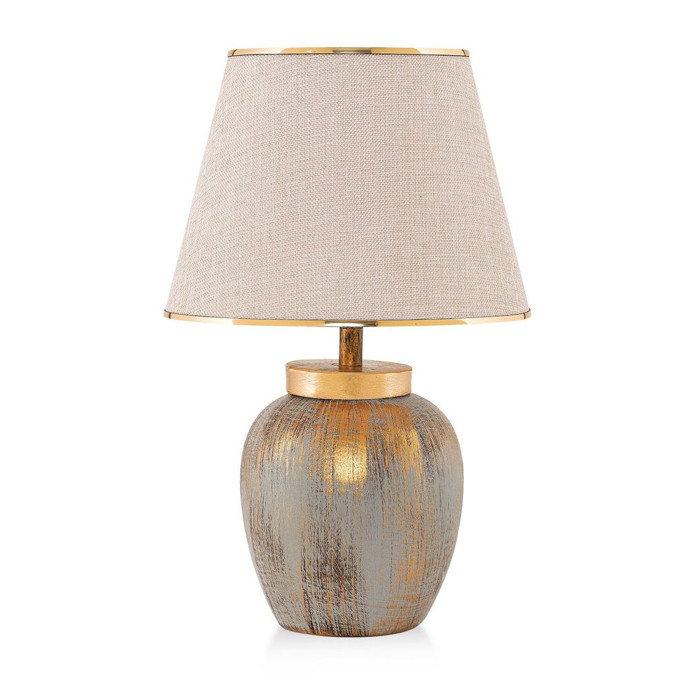 Elegantna Zlatna Stolna Lampa TM275 s Krem Sjenilom slika 2