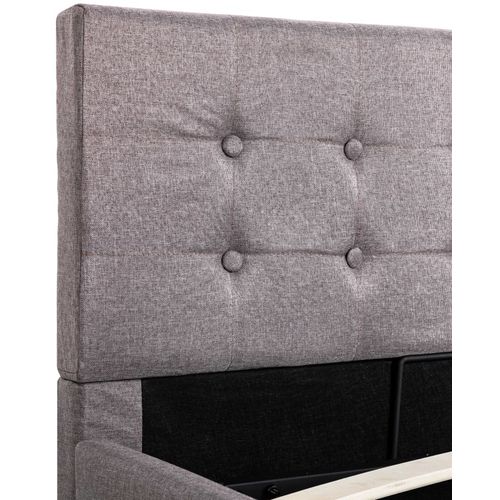 Hidraulični okvir za krevet od tkanine smeđe-sivi 100 x 200 cm slika 15