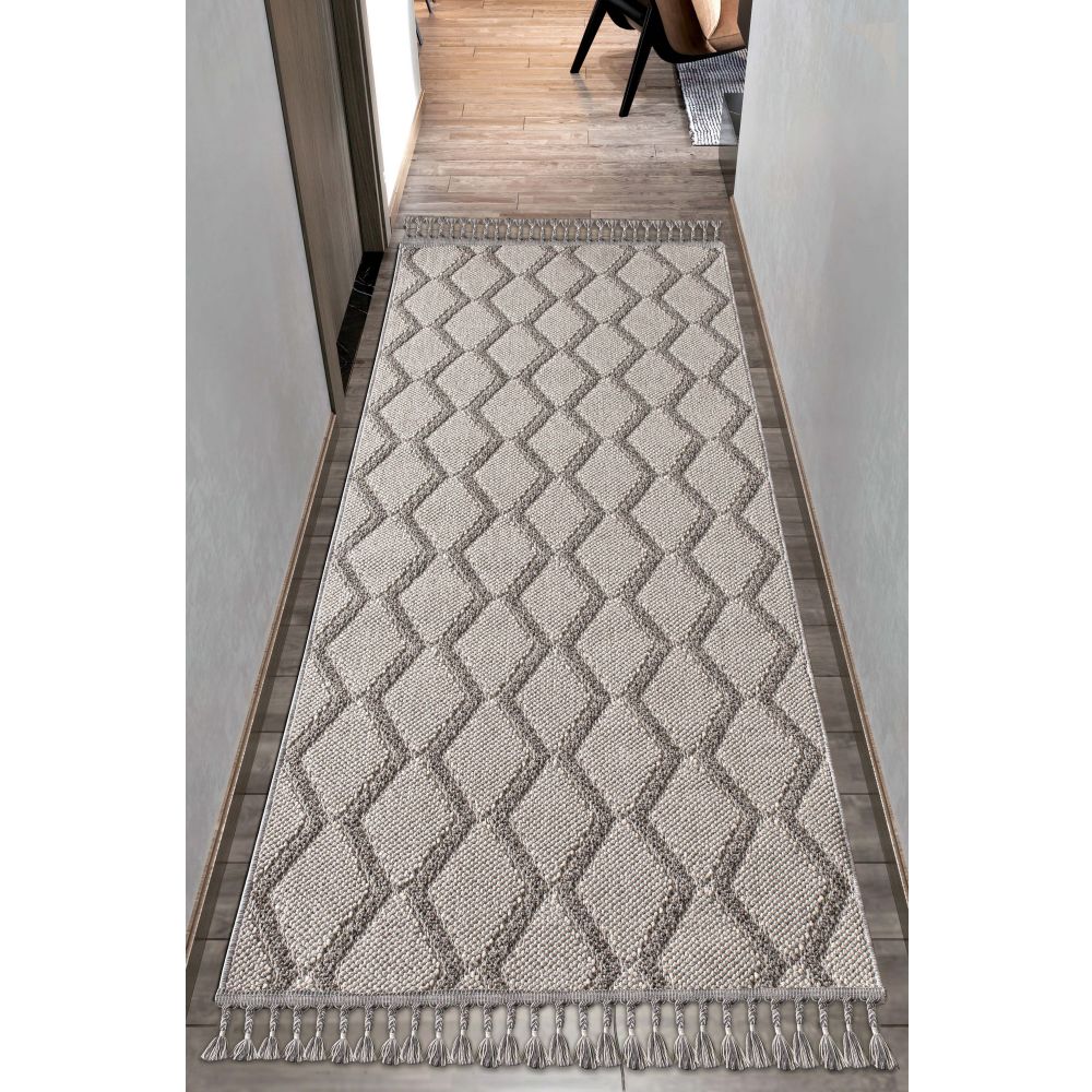 Beverly 2263 Sivi Tepih za Hodnik 120 x 300 cm slika 1