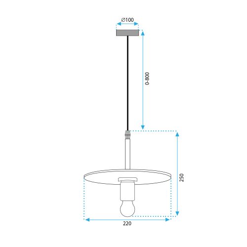 Lampa Viseća APP1181-1CP slika 6