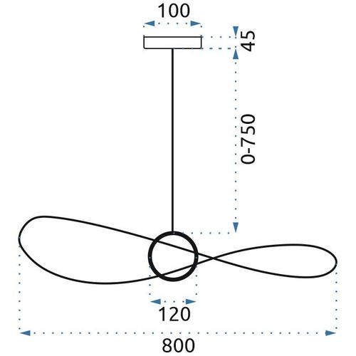 TOOLIGHT AŽURNA LED PRIVJESAK LAMPICA 80cm APP652-1CP slika 13