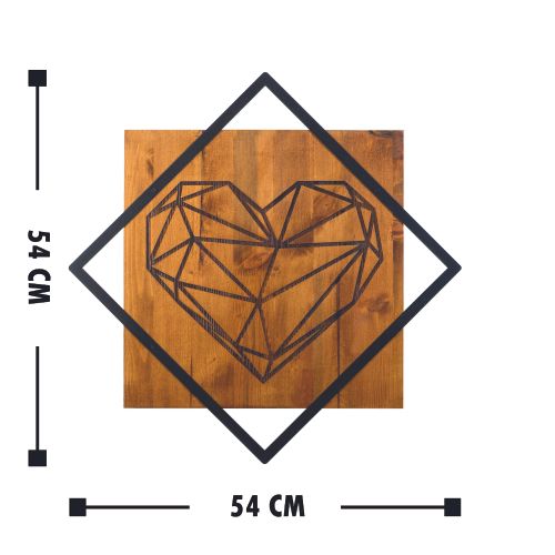 Wallity Drvena zidna dekoracija, Heart 2 slika 3