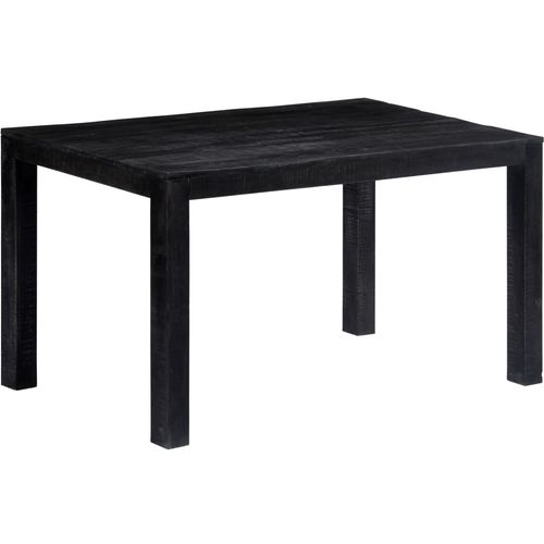 Blagovaonski stol crni 140 x 80 x 76 cm od masivnog drva manga slika 43
