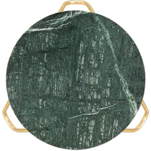 Stolić za kavu zeleni 40x40x40 cm pravi kamen mramorne teksture slika 2
