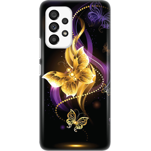 Maska Silikonska Print Skin za Samsung A536B Galaxy A53 5G Golden butterfly slika 1