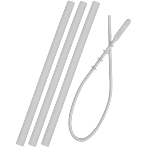 Minikoioi silikonske slamke Flexi Straws Powder Grey, 2kom slika 1