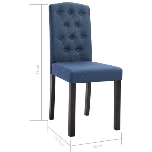 Blagovaonske stolice od tkanine 4 kom plave slika 9