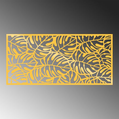 Wallity Metalna zidna dekoracija, Decorative Panel 6 - Gold slika 4