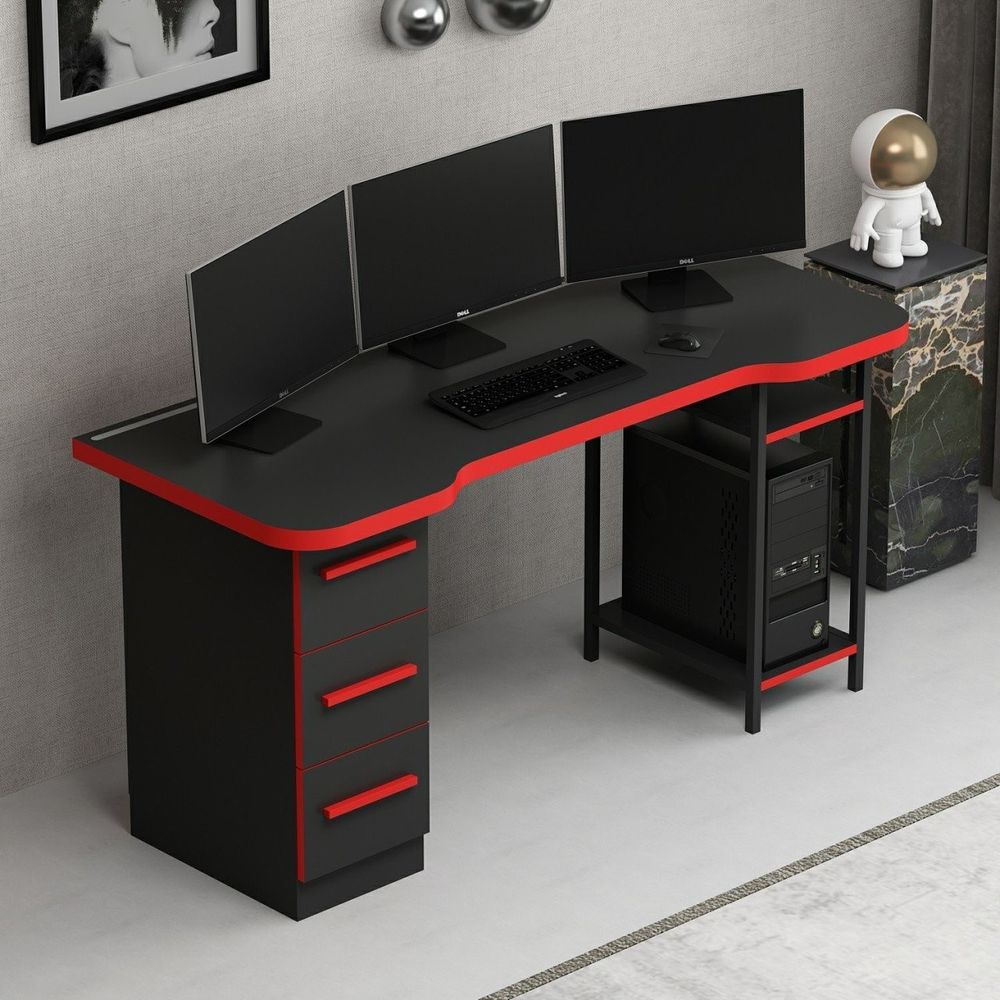 Gaming stol Phoenix 7 -  kombinacija boja crna-crvena slika 4