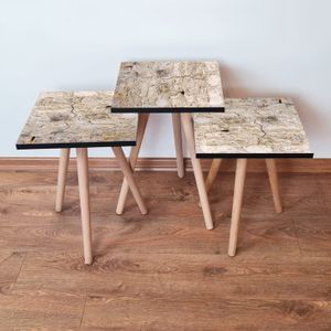 Nesting Table Set (3 komada) - Bež