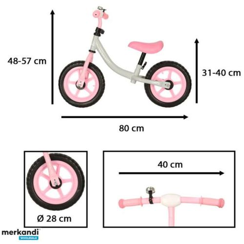 Trike fix bicikl bez pedala rozi slika 3