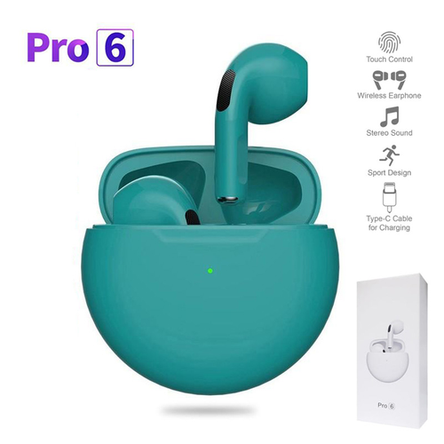 Bluetooth slusalice Airpods Pro6 zelene HQ slika 1