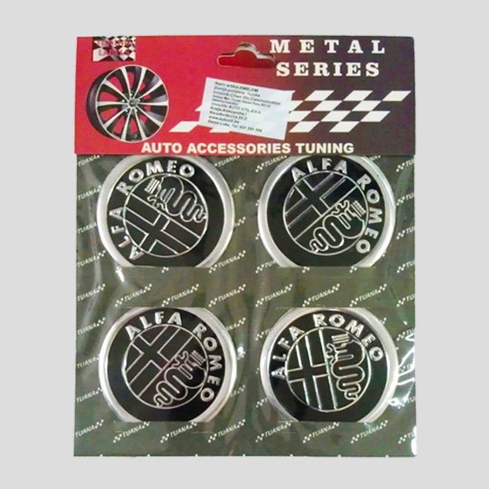 Amblemi Silikonski Crni 4/1 Fi55Mm Alfa Romeo slika 1