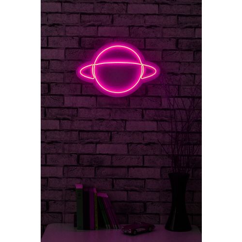 Wallity Ukrasna plastična LED rasvjeta, Saturn - Pink slika 12