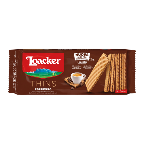 Loacker Thins vafli Espresso 150g slika 1