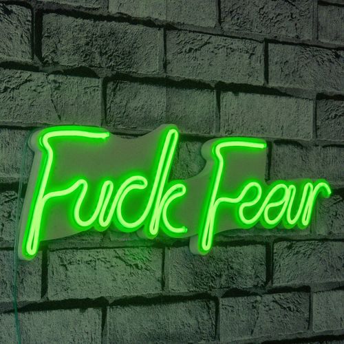 Wallity Ukrasna plastična LED rasvjeta, Fuck Fear - Green slika 9
