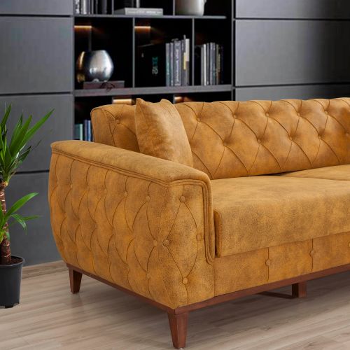 Atelier Del Sofa Marta-TKM06 Žuti set kauča na razvlačenje slika 3