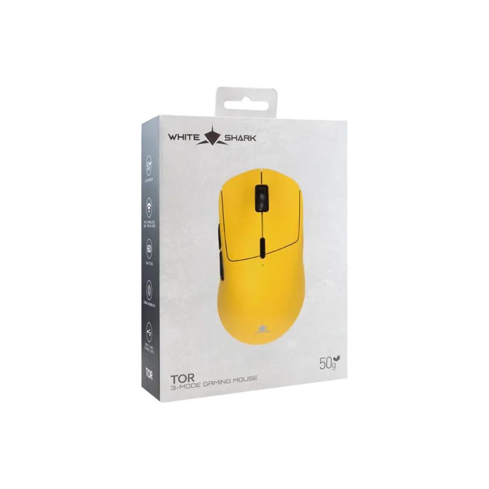WHITE SHARK Miš WGM-5024 TOR / 12.000 DPI, žuti slika 8