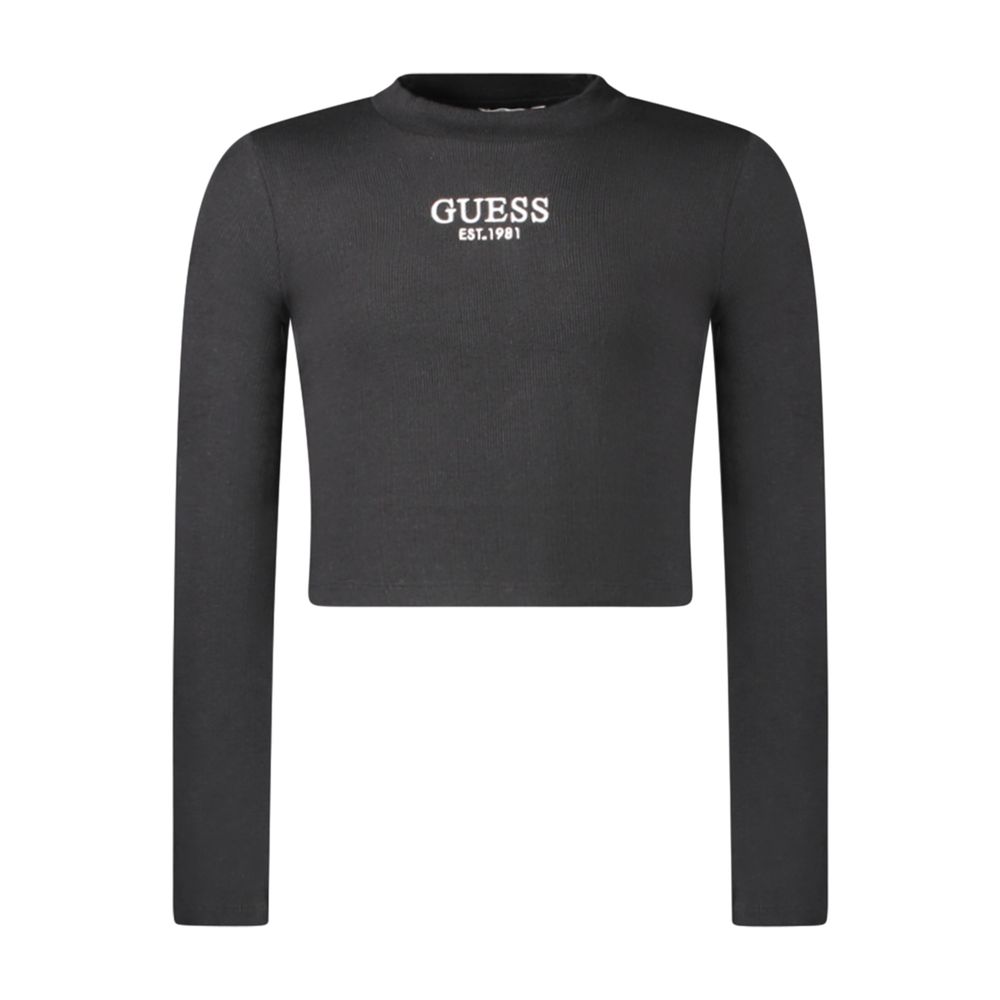 Guess Jeans majica dugih rukava za djevojčice, crna slika 1