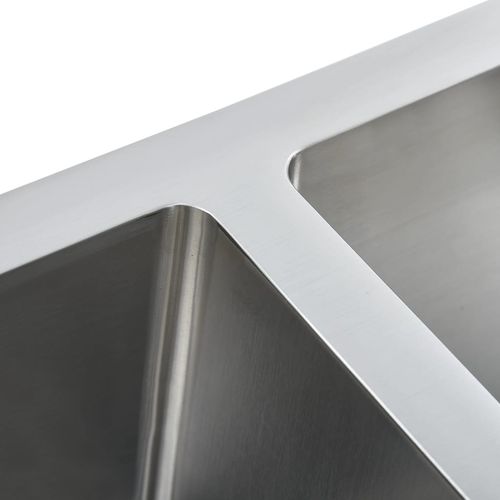 Ručno rađeni kuhinjski sudoper s cjedilom od nehrđajućeg čelika slika 28