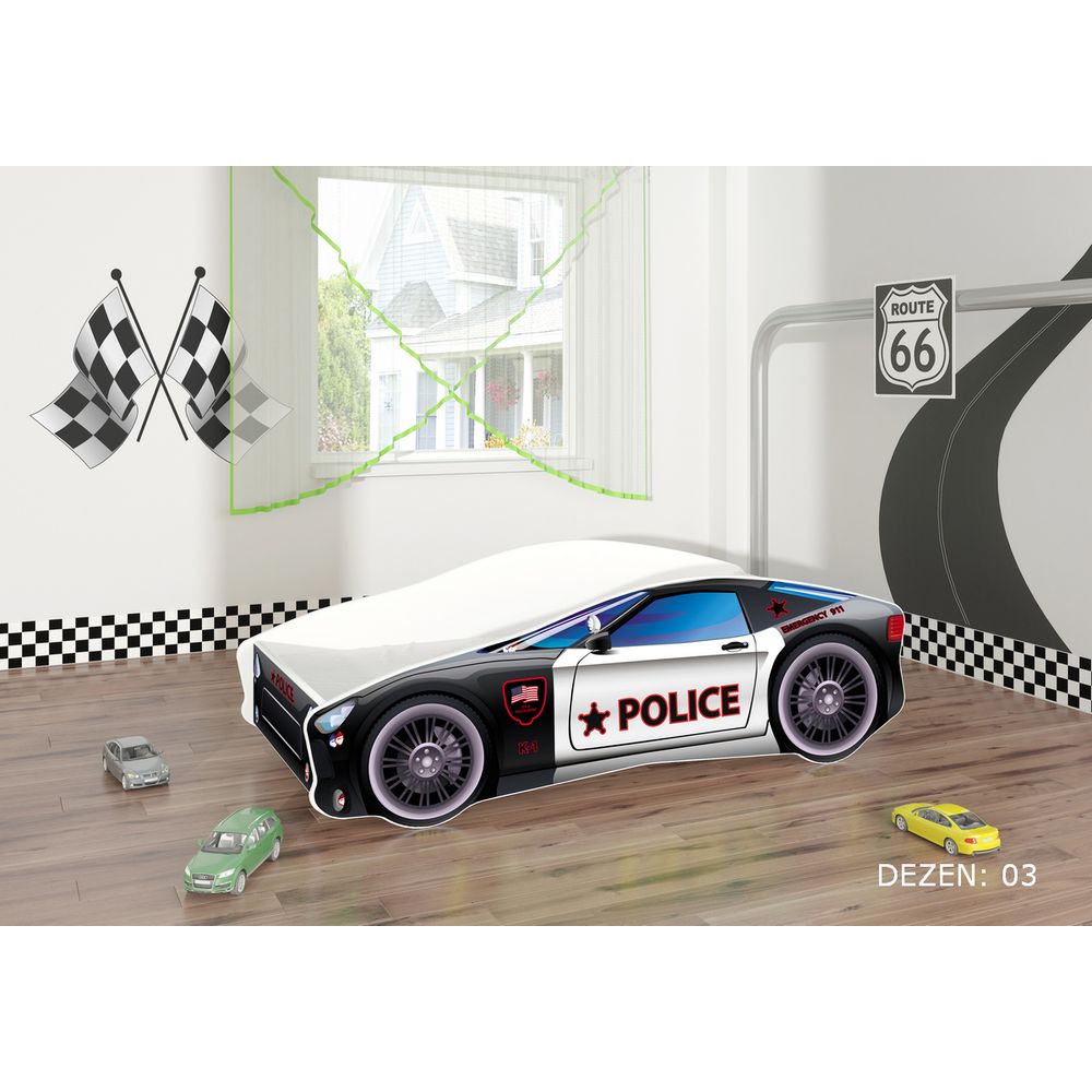 ACMA Dječiji krevet Car - 140x70cm - Dezen 03 slika 2