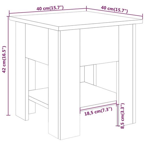 Stolić za kavu boja hrasta sonome 40x40x42 cm konstruirano drvo slika 6